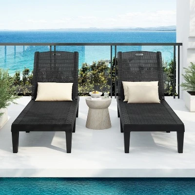 ModernLuxe 2-Piece Outdoor Chaise Lounge Set with Adjustable Backrest 3 ModernLuxe 2-Piece Outdoor Chaise Lounge Set with Adjustable Backrest