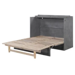 Queen/Full Size Wooden Murphy Bed Wall Bed With A Large Drawer And Charging Outlets 4S -ModernLuxe -Luxe Furniture Sale GUEST efed2e98 bb03 47bf beff dccee01c6eef