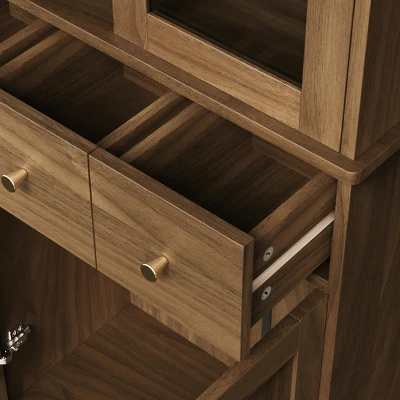 3-Tier Modern Home Office Large Storage Bookshelf, Natural - ModernLuxe 13 3-Tier Modern Home Office Large Storage Bookshelf, Natural - ModernLuxe - Image 11