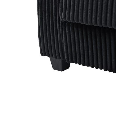 133" Corduroy Modern Sofa With USB Ports, Hidden Storage Arms & Cup Holders, 4-Seater Sofa Couch For Living Room - ModernLuxe 14 133" Corduroy Modern Sofa With USB Ports, Hidden Storage Arms & Cup Holders, 4-Seater Sofa Couch For Living Room - ModernLuxe - Image 12