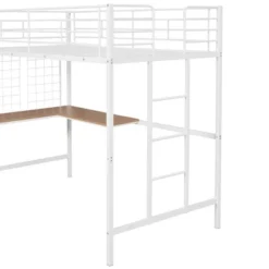 Twin Metal Loft Bed With Desk And Metal Grid - ModernLuxe -Luxe Furniture Sale GUEST f09b78d7 ad3d 42a3 b128 22adc986aafa