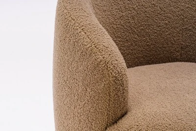 ModernLuxe 360° Swivel Accent Armchair - Modern Barrel Chair with Metal Base 11 ModernLuxe 360° Swivel Accent Armchair - Modern Barrel Chair with Metal Base - Image 9