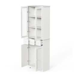 ModernLuxe 3-Tier Modern Bookshelf with LED Lights and Glass Doors - White 19 ModernLuxe 3-Tier Modern Bookshelf with LED Lights and Glass Doors - White -Luxe Furniture Sale GUEST f111847f 50b1 46a7 b84c 05a44f83eef3
