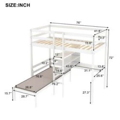 ModernLuxe Convertible Twin Loft Bed with L-Shaped Desk, Shelves, and Ladder -Luxe Furniture Sale GUEST f184ffe8 fe5b 4eb2 9561 41d3232610fb