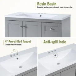 ModernLuxe 36" Shaker Style Free-Standing Bathroom Vanity with Resin Sink 22 ModernLuxe 36" Shaker Style Free-Standing Bathroom Vanity with Resin Sink -Luxe Furniture Sale GUEST f1ce95bc 7676 4632 9466 31131fb857b1