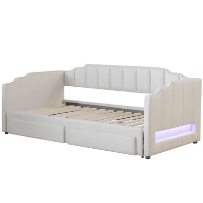 ModernLuxe Twin XL to King Extendable Storage Daybed with LED Lights 6 ModernLuxe Twin XL to King Extendable Storage Daybed with LED Lights - Image 4