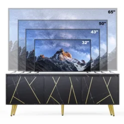 Modern TV Stand For 65" TV With Large Storage, Black - ModernLuxe -Luxe Furniture Sale GUEST f23470ed f949 42e7 b2ab 361b3140c02e