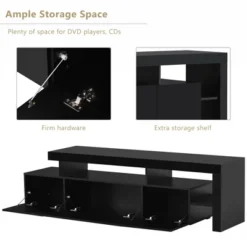 Modern TV Stand For TVs Up To 70'', UV High Gloss Surface Entertainment Center With DVD Shelf-ModernLuxe 19 Modern TV Stand For TVs Up To 70'', UV High Gloss Surface Entertainment Center With DVD Shelf-ModernLuxe -Luxe Furniture Sale GUEST f2537689 2c89 4c8c 9b18 bdb03cf244d0