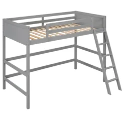 ModernLuxe Twin Size Wood Loft Bed with Ladder and Safety Rails 15 ModernLuxe Twin Size Wood Loft Bed with Ladder and Safety Rails -Luxe Furniture Sale GUEST f26389ce c394 4c07 b04c 47de6cf5f3d5