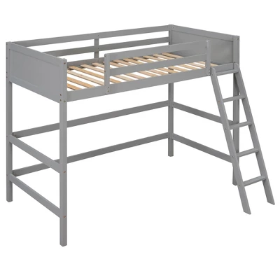 ModernLuxe Twin Size Wood Loft Bed with Ladder and Safety Rails 6 ModernLuxe Twin Size Wood Loft Bed with Ladder and Safety Rails - Image 4