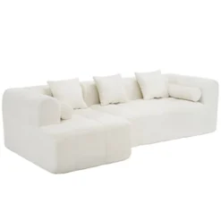 Modular Sectional Sofa With 5 Pillows, Free-combined Sofa Couch With Chaise Lounge & Loveseat, Beige/Blue/Gray/Green-ModernLuxe 23 Modular Sectional Sofa With 5 Pillows, Free-combined Sofa Couch With Chaise Lounge & Loveseat, Beige/Blue/Gray/Green-ModernLuxe -Luxe Furniture Sale GUEST f272896b a7be 4def b4a2 972ffefa071a