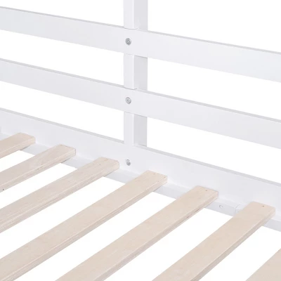 ModernLuxe Twin Over Twin Bunk Bed with Roof, Window, and Whimsical Windmill 11 ModernLuxe Twin Over Twin Bunk Bed with Roof, Window, and Whimsical Windmill - Image 9