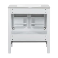 30"W Bathroom Vanity With Single Sink, Bathroom Storage Cabinet With 2 Doors And Drawer 4B - ModernLuxe 23 30"W Bathroom Vanity With Single Sink, Bathroom Storage Cabinet With 2 Doors And Drawer 4B - ModernLuxe -Luxe Furniture Sale GUEST f2acc71a fa68 4e4d 8d8c 9c5602733880