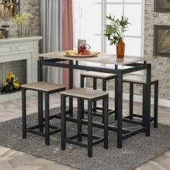 Modernluxe 5-Piece Kitchen Counter Height Table Set With 4 Chairs-Industrial -Luxe Furniture Sale GUEST f2e04c54 8bf2 4242 bbc7 d73e65353af7