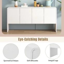 Minimalist Style 60" Sideboard With 4 Doors And Rebound Device For Living Room And Entryway-ModernLuxe 19 Minimalist Style 60" Sideboard With 4 Doors And Rebound Device For Living Room And Entryway-ModernLuxe -Luxe Furniture Sale GUEST f3392446 8e94 4958 b135 4b74f98644b8