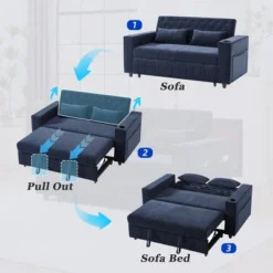 Modern 3-in-1 Pull-Out Sofa Bed With Storage Shelves, USB Ports & Cup Holders, Convertible Sleeper Sofa Couch For Small Spaces - ModernLuxe -Luxe Furniture Sale GUEST f37c3815 cd80 4842 b45f 75c450988a8f