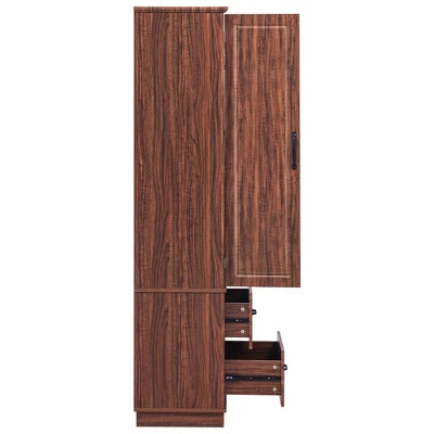 ModernLuxe 71"H Farmhouse Kitchen Pantry Cabinet with 2 Drawers & 8 Door Shelves 14 ModernLuxe 71"H Farmhouse Kitchen Pantry Cabinet with 2 Drawers & 8 Door Shelves - Image 12