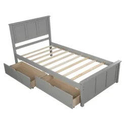ModernLuxe Twin Wood Platform Storage Bed with 2 Reversible Drawers -Luxe Furniture Sale GUEST f454f1ad b917 49ef a856 830e833c3392
