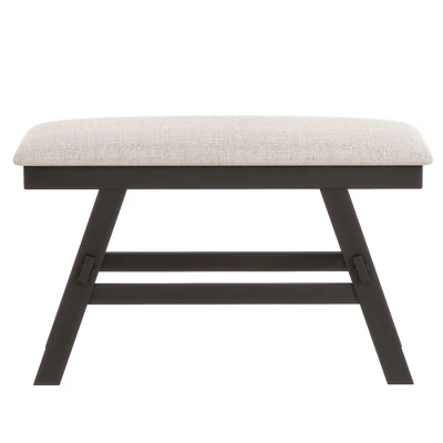 ModernLuxe 6-Piece Rustic Wood Counter Height Dining Set with Storage Shelf, 4 Chairs & Bench 8 ModernLuxe 6-Piece Rustic Wood Counter Height Dining Set with Storage Shelf, 4 Chairs & Bench - Image 6