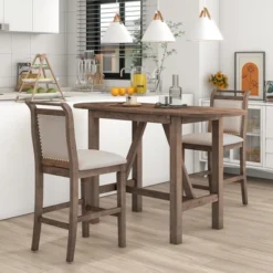 3-Piece Wood Counter Height Drop Leaf Dining Table Set-ModernLuxe 35 3-Piece Wood Counter Height Drop Leaf Dining Table Set-ModernLuxe -Luxe Furniture Sale GUEST f5037cee e7ac 4032 a382 bf5255ad2f00
