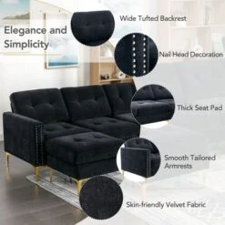 111" U-Shape Convertible Sectional Sofa Couch With Movable Ottoman-ModernLuxe 20 111" U-Shape Convertible Sectional Sofa Couch With Movable Ottoman-ModernLuxe -Luxe Furniture Sale GUEST f550f92d 87cc 40f1 a96f 2f0634949155
