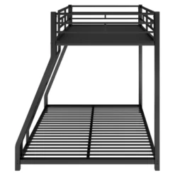 ModernLuxe Metal Twin Over Full Floor Bunk Bed with Integrated Safety Ladder -Luxe Furniture Sale GUEST f5a691b3 5f6c 458c 9ba0 866da33810c7