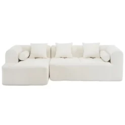 Modular Sectional Sofa With 5 Pillows, Free-combined Sofa Couch With Chaise Lounge & Loveseat, Beige/Blue/Gray/Green-ModernLuxe 21 Modular Sectional Sofa With 5 Pillows, Free-combined Sofa Couch With Chaise Lounge & Loveseat, Beige/Blue/Gray/Green-ModernLuxe -Luxe Furniture Sale GUEST f611b70c bb58 46ca a84c f995d5a47b7b