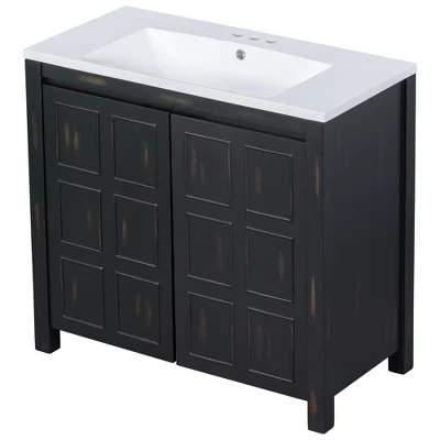 36" Bathroom Vanity With Sink, Espresso - ModernLuxe 8 36" Bathroom Vanity With Sink, Espresso - ModernLuxe - Image 6