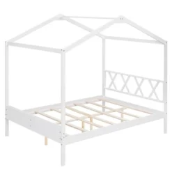 Full Size Wood House Bed Frame With Storage Space-ModernLuxe -Luxe Furniture Sale GUEST f82f6d0e 6f76 4ee4 b564 285845804a90