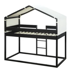 ModernLuxe Wood Twin Over Twin Bunk Bed with Play Tent and House Frame 17 ModernLuxe Wood Twin Over Twin Bunk Bed with Play Tent and House Frame -Luxe Furniture Sale GUEST f88592fe 12ce 48cb bd9d d11849190223