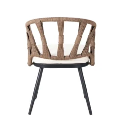 ModernLuxe 5-Piece Outdoor Dining Set: Rectangular Table & Rope-Woven Chairs -Luxe Furniture Sale GUEST f89b819e 4c15 4db5 b049 3ebb2071fd3e