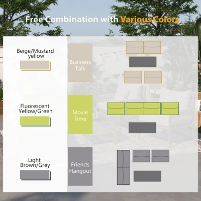 ModernLuxe 4-Piece Rope Patio Conversation Set with Tempered Glass Table 16 ModernLuxe 4-Piece Rope Patio Conversation Set with Tempered Glass Table - Image 14