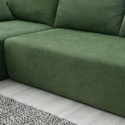 109" Upholstered Modular Sectional Sofa Couch Set, L Shape Free Combination Sleeper Sofa With Pillows- ModernLuxe 15 109" Upholstered Modular Sectional Sofa Couch Set, L Shape Free Combination Sleeper Sofa With Pillows- ModernLuxe - Image 13