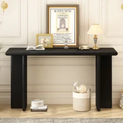 ModernLuxe L-Shaped Leg Console Table - Modern Entryway Furniture