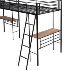 ModernLuxe Twin Size Metal Loft Bed with Dual Built-in Desks - Black 22 ModernLuxe Twin Size Metal Loft Bed with Dual Built-in Desks - Black -Luxe Furniture Sale GUEST fa00b52a 6bfe 469d ae39 34ad89204383