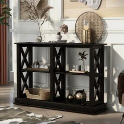 Accent Console Table With 3-Tier Open Storage Spaces-ModernLuxe 19 Accent Console Table With 3-Tier Open Storage Spaces-ModernLuxe -Luxe Furniture Sale GUEST fa13b47f b9e1 43fe 9bea 25d76ff3911d