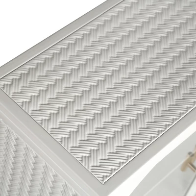 27.56" 3-Tier Storage Shelf Glass Door Wall Cabinet With Characteristic Woven Pattern - ModernLuxe 10 27.56" 3-Tier Storage Shelf Glass Door Wall Cabinet With Characteristic Woven Pattern - ModernLuxe - Image 8