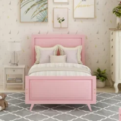 Twin Size Platform Bed With Headboard And Footboard-ModernLuxe