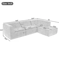 ModernLuxe 112.2"W Minimalist L-Shaped Modular Sofa Set in Chenille 18 ModernLuxe 112.2"W Minimalist L-Shaped Modular Sofa Set in Chenille -Luxe Furniture Sale GUEST fbf031eb 4894 4b83 8263 5441670f0432