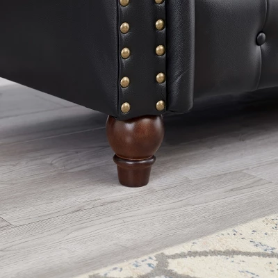 ModernLuxe 85.8" Chesterfield Sofa - Classic Tufted 3-Seat Couch with Hidden Storage 7 ModernLuxe 85.8" Chesterfield Sofa - Classic Tufted 3-Seat Couch with Hidden Storage - Image 5