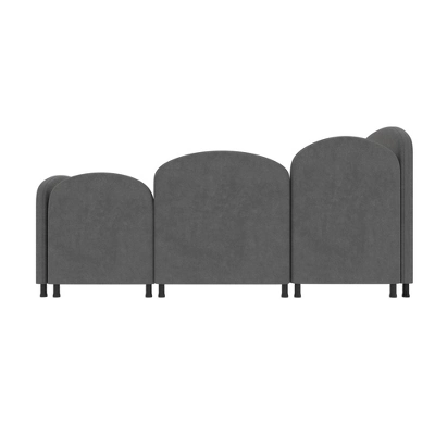 ModernLuxe Twin Size Velvet Upholstered Daybed with Trundle - Flower Shape Bed Frame 13 ModernLuxe Twin Size Velvet Upholstered Daybed with Trundle - Flower Shape Bed Frame - Image 11