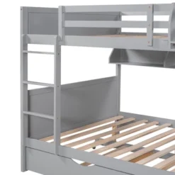 ModernLuxe Separable Full-Over-Full Bunk Bed with Twin Trundle and Bookshelf -Luxe Furniture Sale GUEST fd94fbef 706d 4b7b 866c 15b418fc23e7