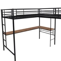 ModernLuxe Twin Size Metal Loft Bed with Dual Built-in Desks - Black 23 ModernLuxe Twin Size Metal Loft Bed with Dual Built-in Desks - Black -Luxe Furniture Sale GUEST fdb53b35 fd51 4da3 82ed 7e8a408cd402
