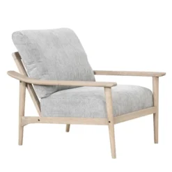 ModernLuxe Retro Accent Chair with Solid Wood Frame & Slatted Back -Luxe Furniture Sale GUEST fe8dd1b3 2da3 4365 8de9 13611edac40b