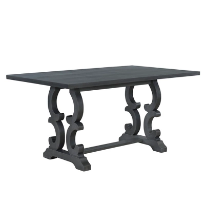 ModernLuxe 6-Piece Retro Dining Set with Flemish Scroll Table and Bench 10 ModernLuxe 6-Piece Retro Dining Set with Flemish Scroll Table and Bench - Image 8