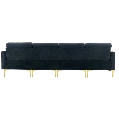 111" U-Shape Convertible Sectional Sofa Couch With Movable Ottoman-ModernLuxe 12 111" U-Shape Convertible Sectional Sofa Couch With Movable Ottoman-ModernLuxe - Image 10